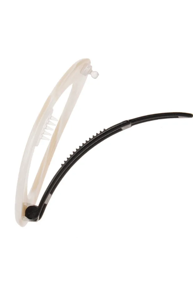 Cutout Oval Plastic Tige Boule Barrette - Classic