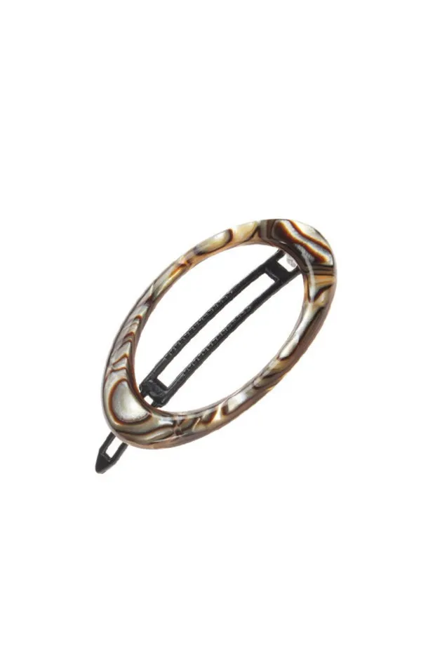 Cutout Oval Plastic Tige Boule Barrette - Classic