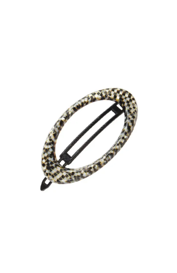 Cutout Oval Plastic Tige Boule Barrette - Classic