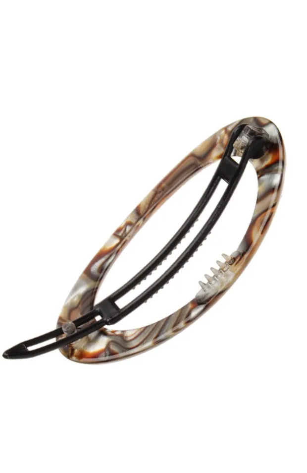 Cutout Oval Plastic Tige Boule Barrette - Classic