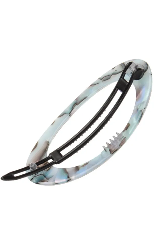 Cutout Oval Plastic Tige Boule Barrette - Classic