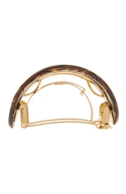 Cutout Oval Ponytail Barrette - Classic
