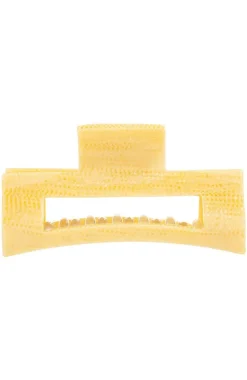 Large Cutout Rectangle Claw Clip - Straw