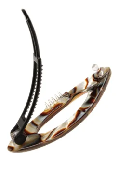 Mini Cutout Oval Plastic Tige Boule Barrette - Classic