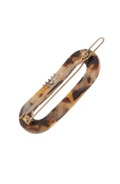 Mini Oval Tige Boule Barrette - French Classic