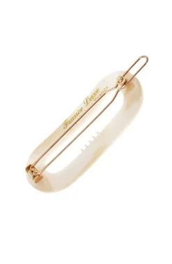 Mini Oval Tige Boule Barrette - French Classic