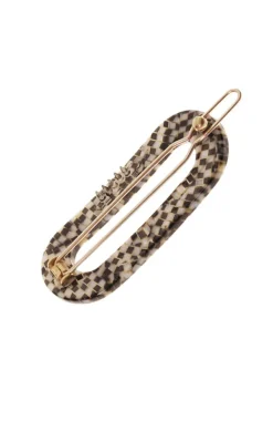 Mini Oval Tige Boule Barrette - French Classic