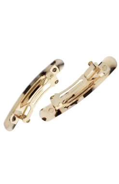 Mini Rectangle Barrette Pair - Classic