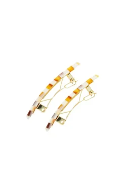 Mini Rectangle Barrette Pair - Classic