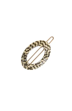 New Cutout Oval Tige Boule Barrette - Classic