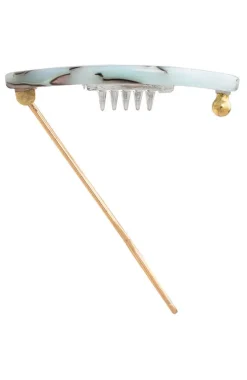 New Cutout Oval Tige Boule Barrette - Classic