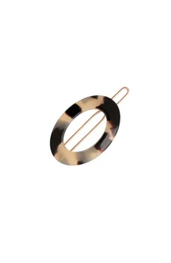 New Cutout Oval Tige Boule Barrette - Classic