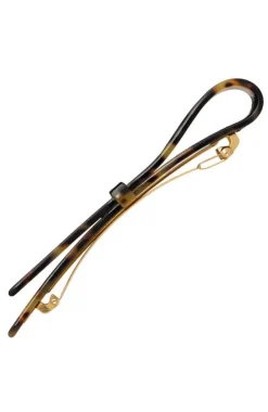 Ribbon Bow Long & Skinny Barrette - Classic