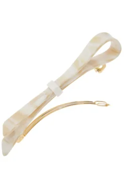Ribbon Bow Long & Skinny Barrette - Classic