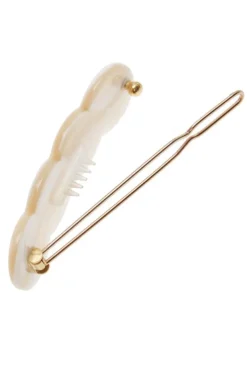 Scalloped Tige Boule Barrette - Classic