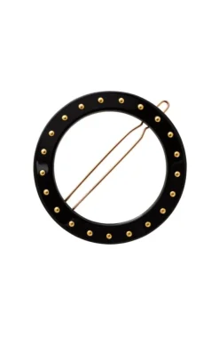 Studded Circle Cutout Tige Boule Barrette