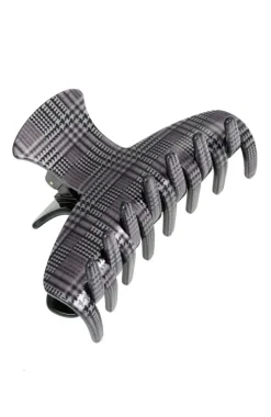 Throne Claw Clip - Plaid Black
